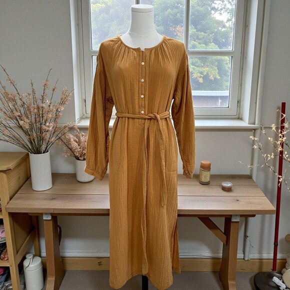 Universal Thread Cotton Midi Dress Cottagecore Prairie Soft Girl Minimalist XS - Picture 1 of 9